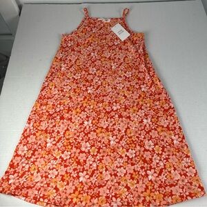 Pink Rose‎ Floral Orange and Pink Dress NWT